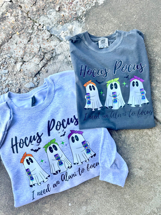 HOCUS POCUS TO FOCUS TEE & CREWNECK