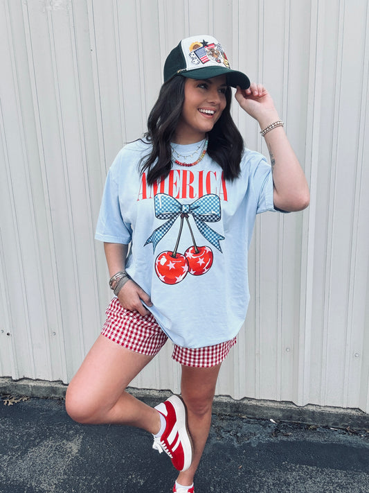 America Cherry Bow graphic tee