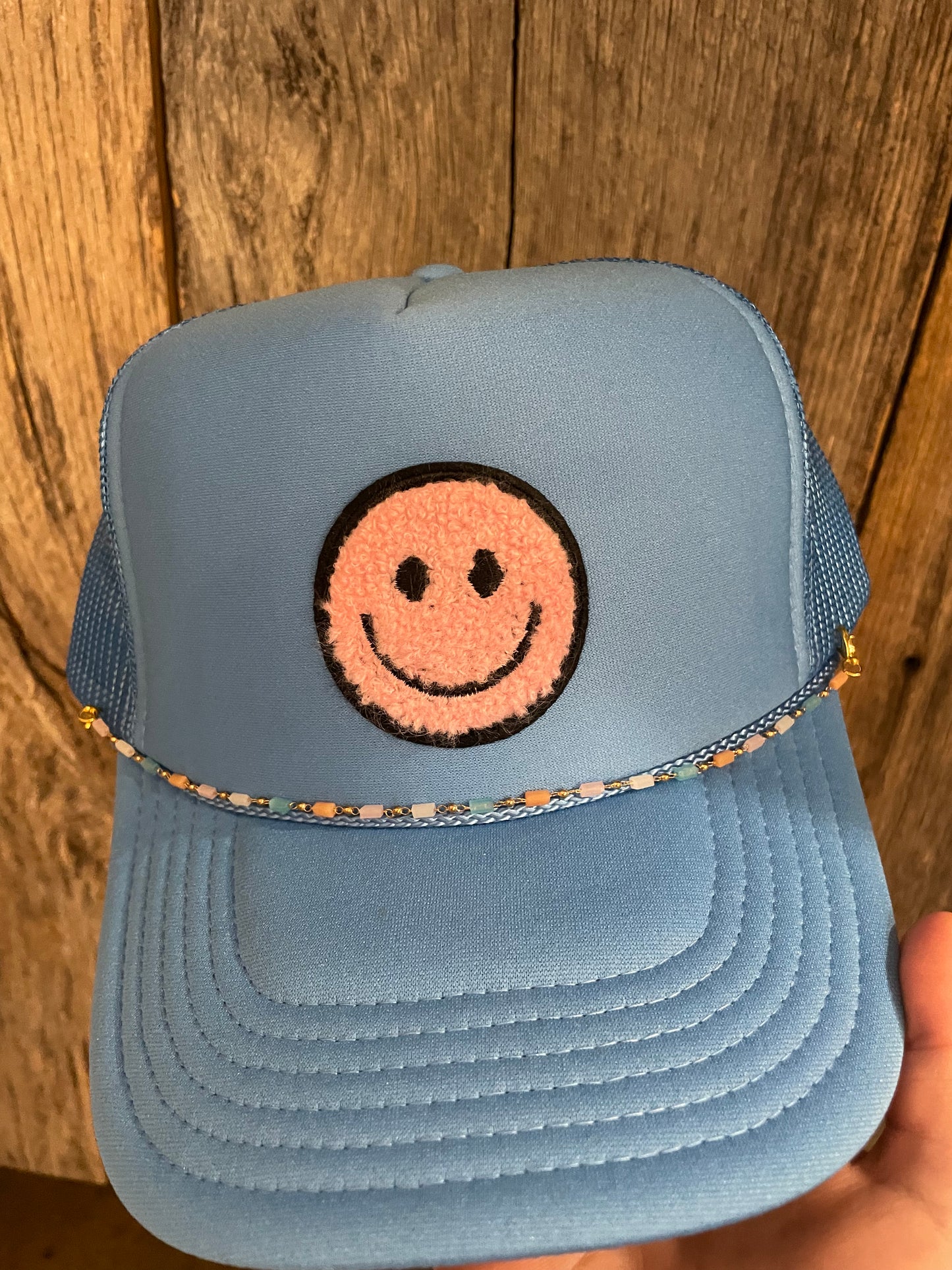 Pastel Smiley Trucker Hat