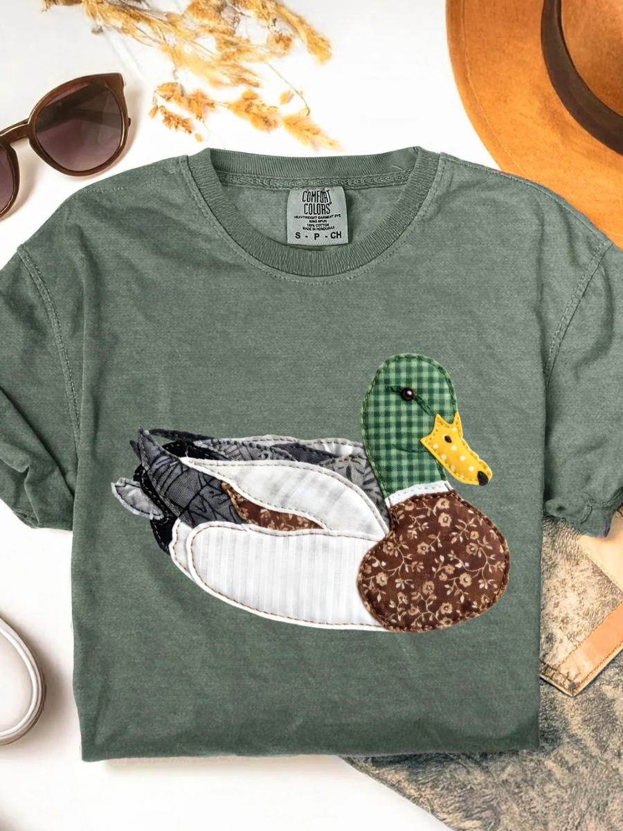 FAUX MALLARD PATCHWORK DUCK TEE | COLORS