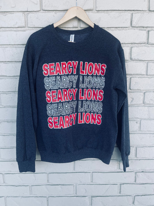 Searcy Lions Leopard Sweatshirt | JERZEES