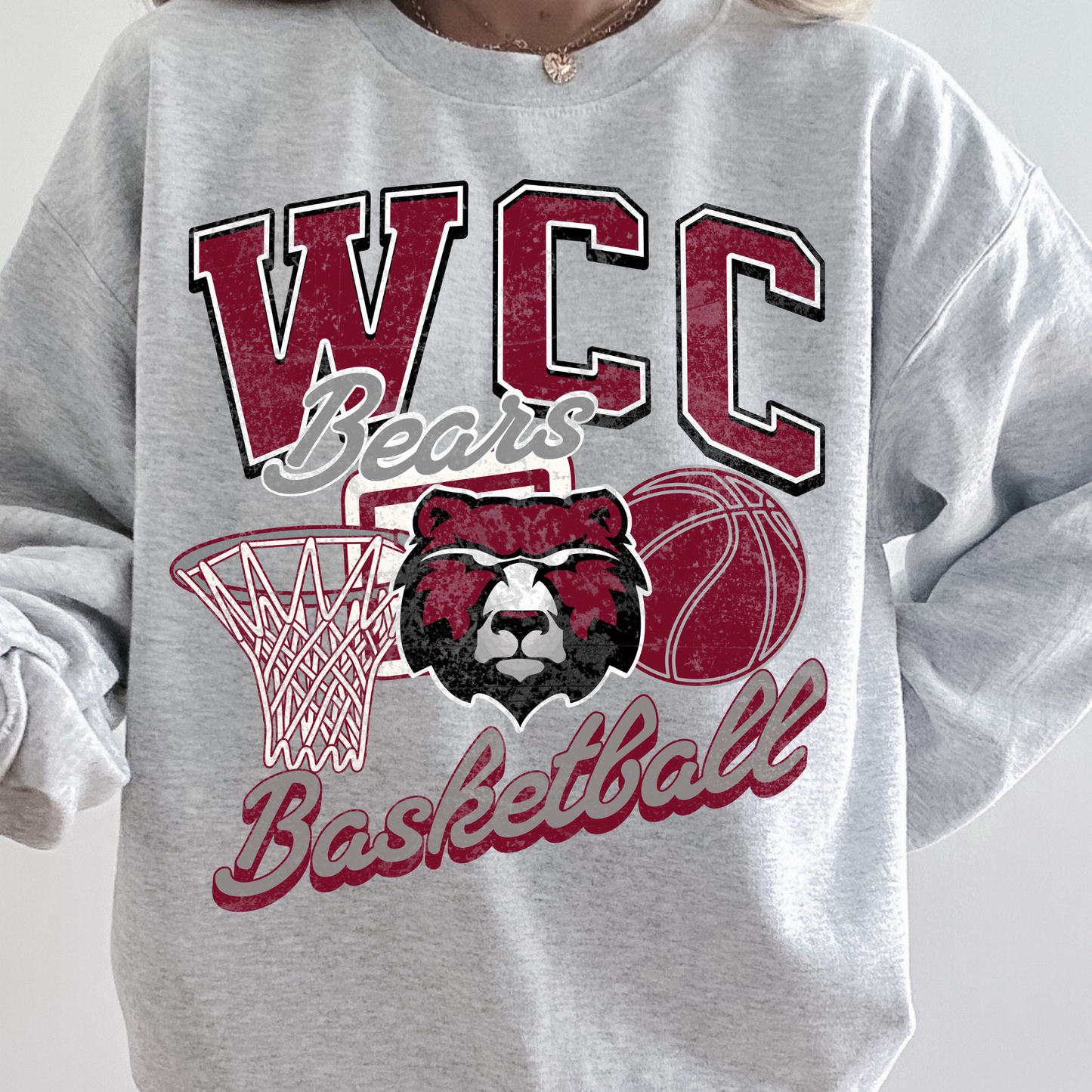 WCC VINTAGE BASKETBALL GRAPHIC CREWNECK