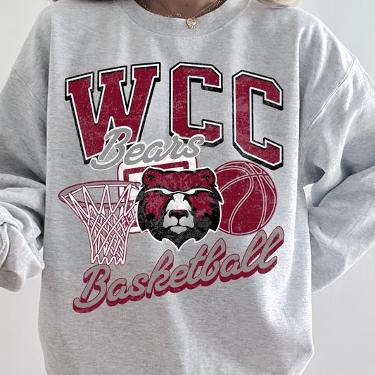 WCC VINTAGE BASKETBALL GRAPHIC CREWNECK