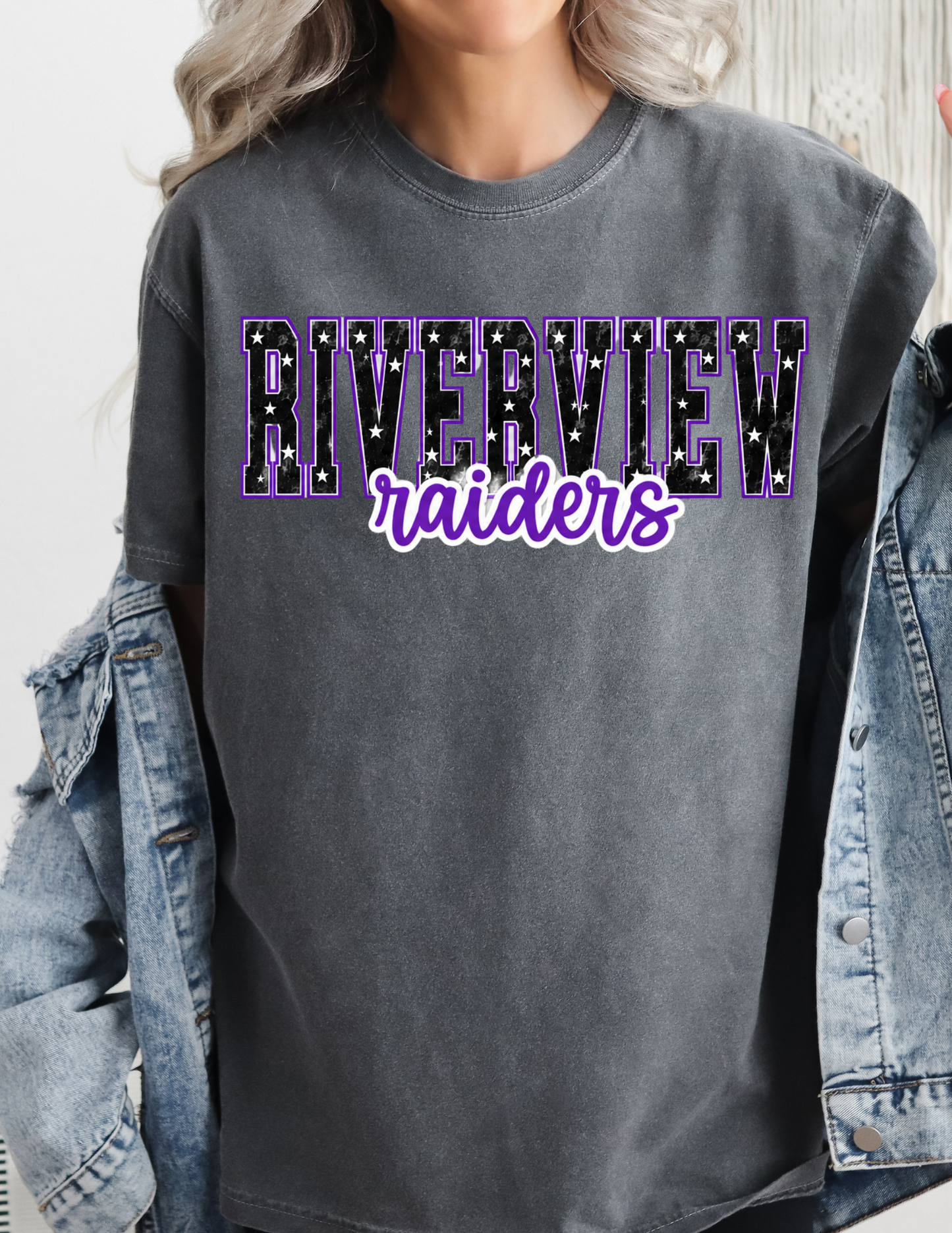 RIVERVIEW RAIDERS SPIRIT STARS GRAPHIC TEE PEPPER