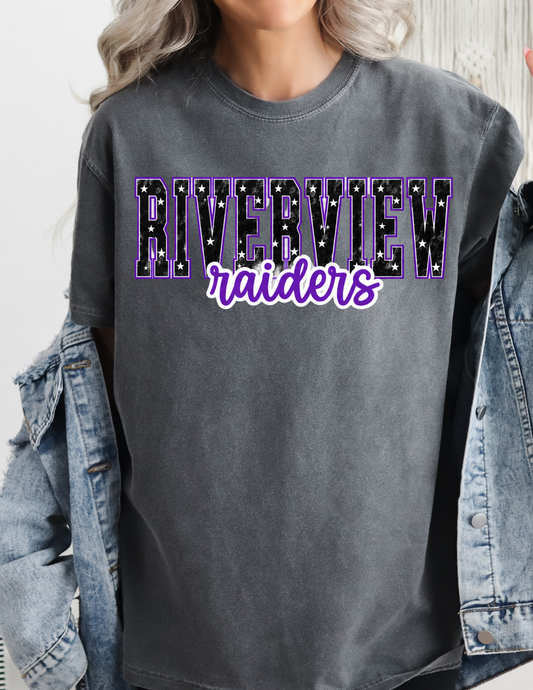 RIVERVIEW RAIDERS SPIRIT STARS GRAPHIC TEE PEPPER
