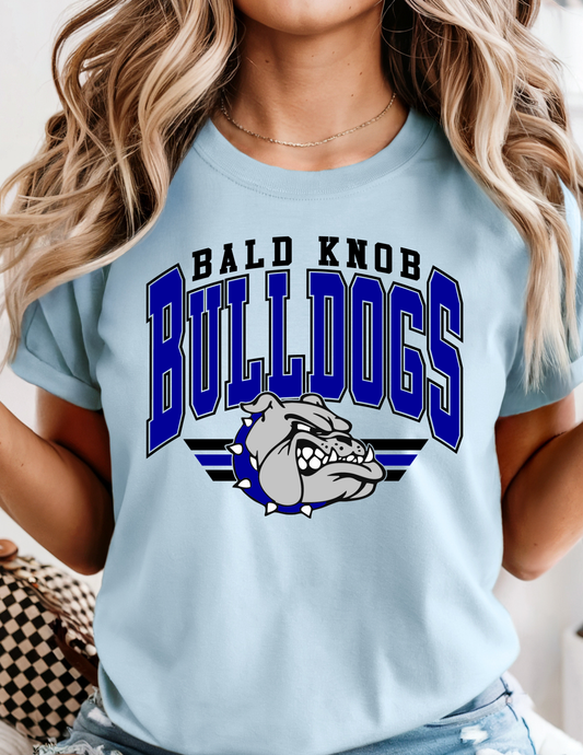 VARSITY MASCOT BK BULLDOGS GRAPHIC TEE CHAMBRAY