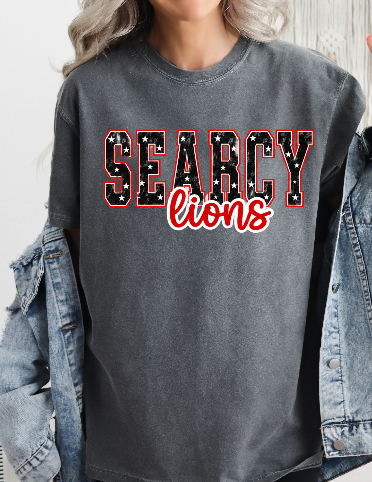 SEARCY LIONS SPIRIT STARS GRAPHIC TEE PEPPER