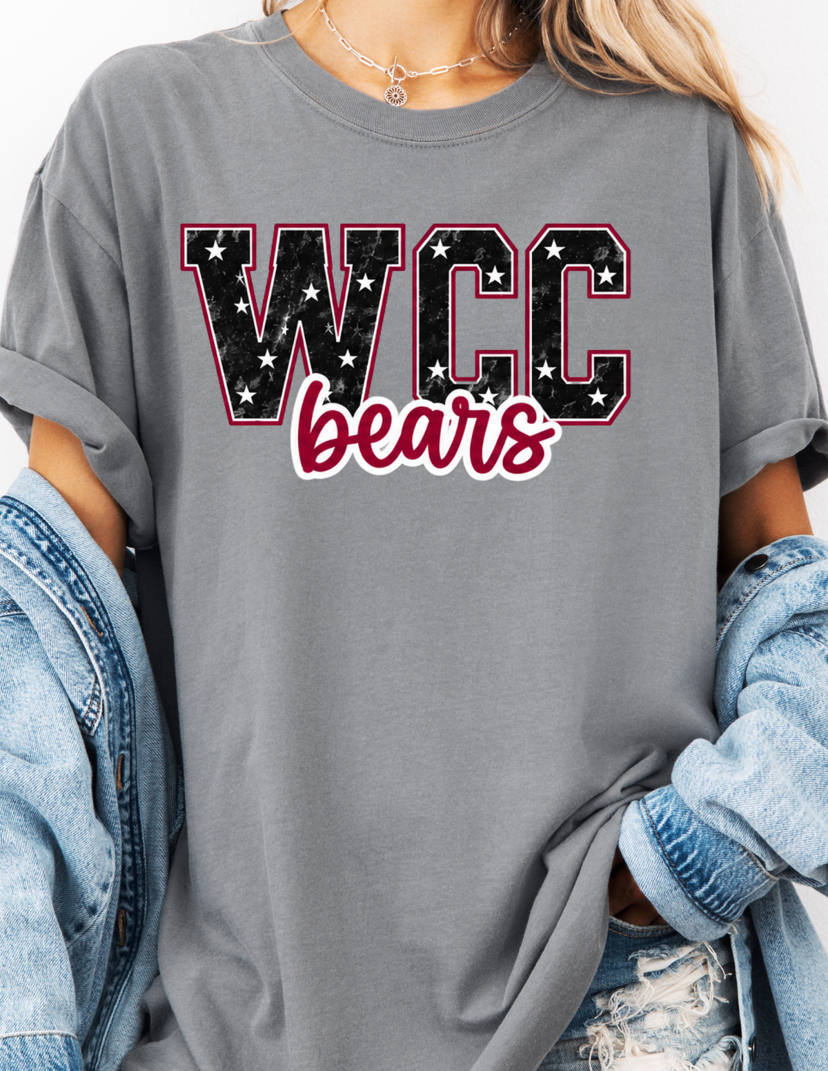 WCC BEARS SPIRIT STARS GRAPHIC TEE GREY