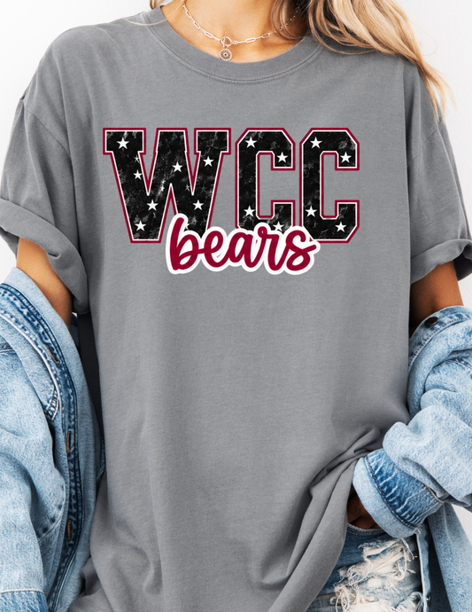 WCC BEARS SPIRIT STARS GRAPHIC TEE GREY